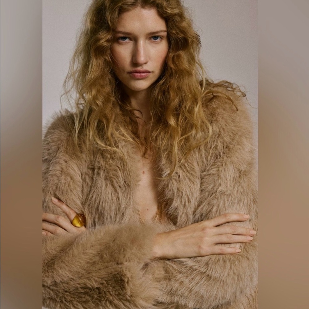 H&M Cream Teddy Jacket